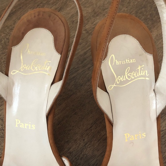 Christian Louboutin brown suede slingbacks - Picture 2 of 8